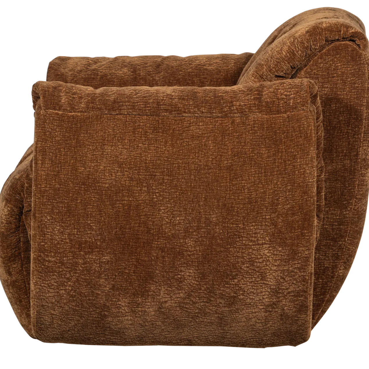 Baggy draaifauteuil 3d chenille middenbruin