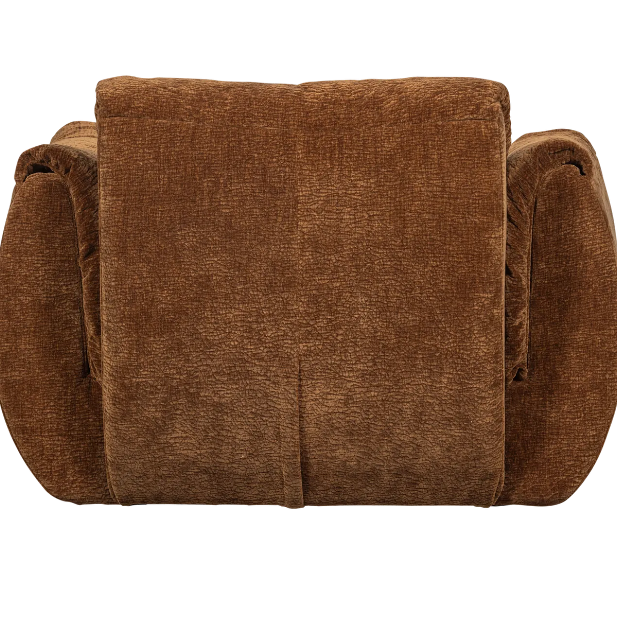 Baggy draaifauteuil 3d chenille middenbruin