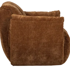 Baggy draaifauteuil 3d chenille middenbruin