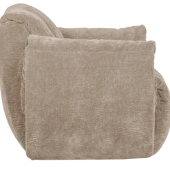 Baggy draaifauteuil 3d chenille zand