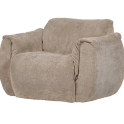Baggy draaifauteuil 3d chenille zand