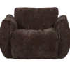 Baggy draaifauteuil 3d chenille donkerbruin