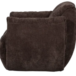 Baggy draaifauteuil 3d chenille donkerbruin