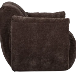Baggy draaifauteuil 3d chenille donkerbruin