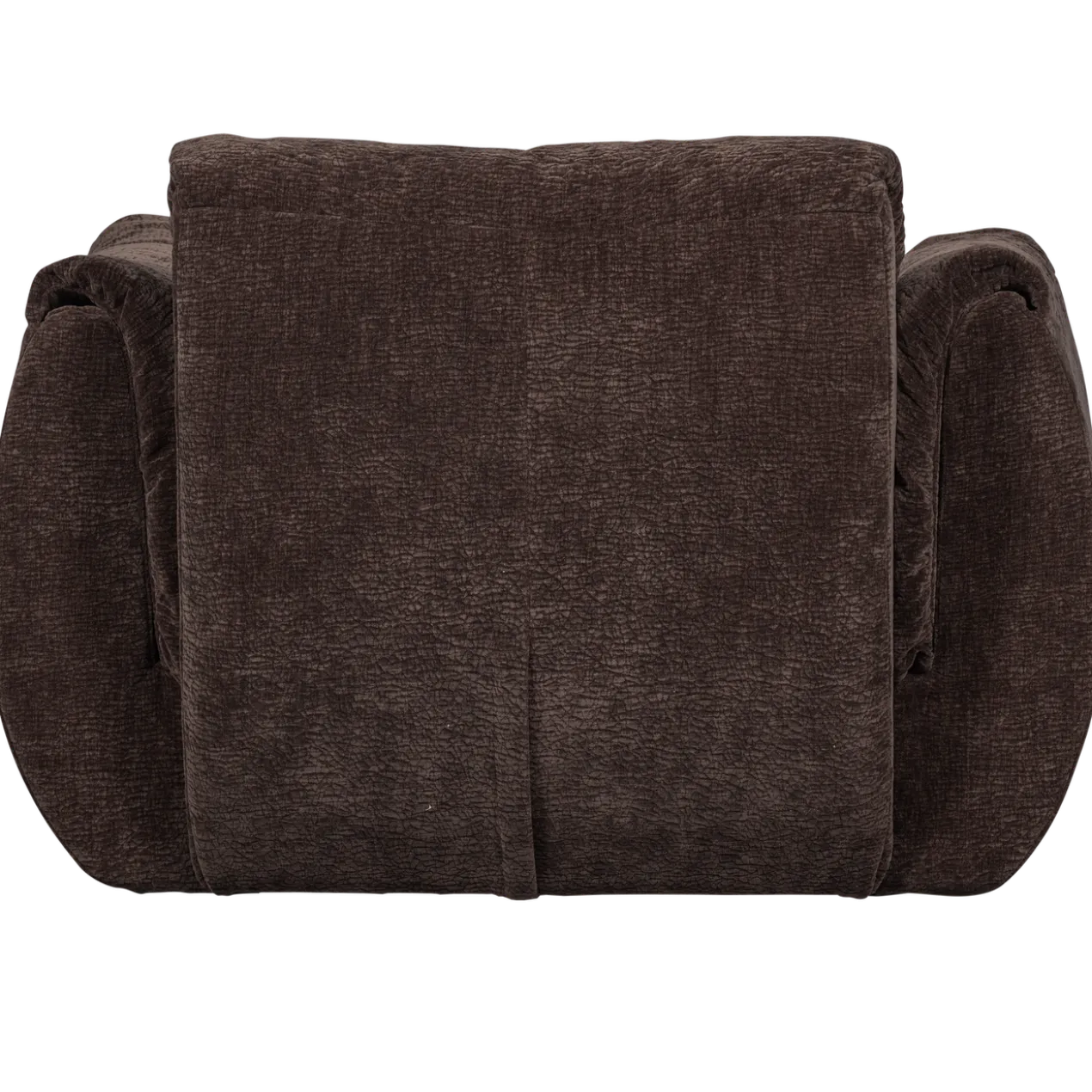 Baggy draaifauteuil 3d chenille donkerbruin