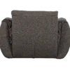 Baggy draaifauteuil geweven stof warmgrijs melange