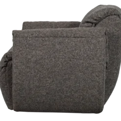 Baggy draaifauteuil geweven stof warmgrijs melange