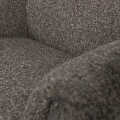 Baggy draaifauteuil geweven stof warmgrijs melange