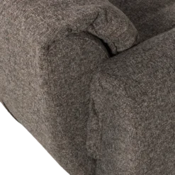 Baggy draaifauteuil geweven stof warmgrijs melange