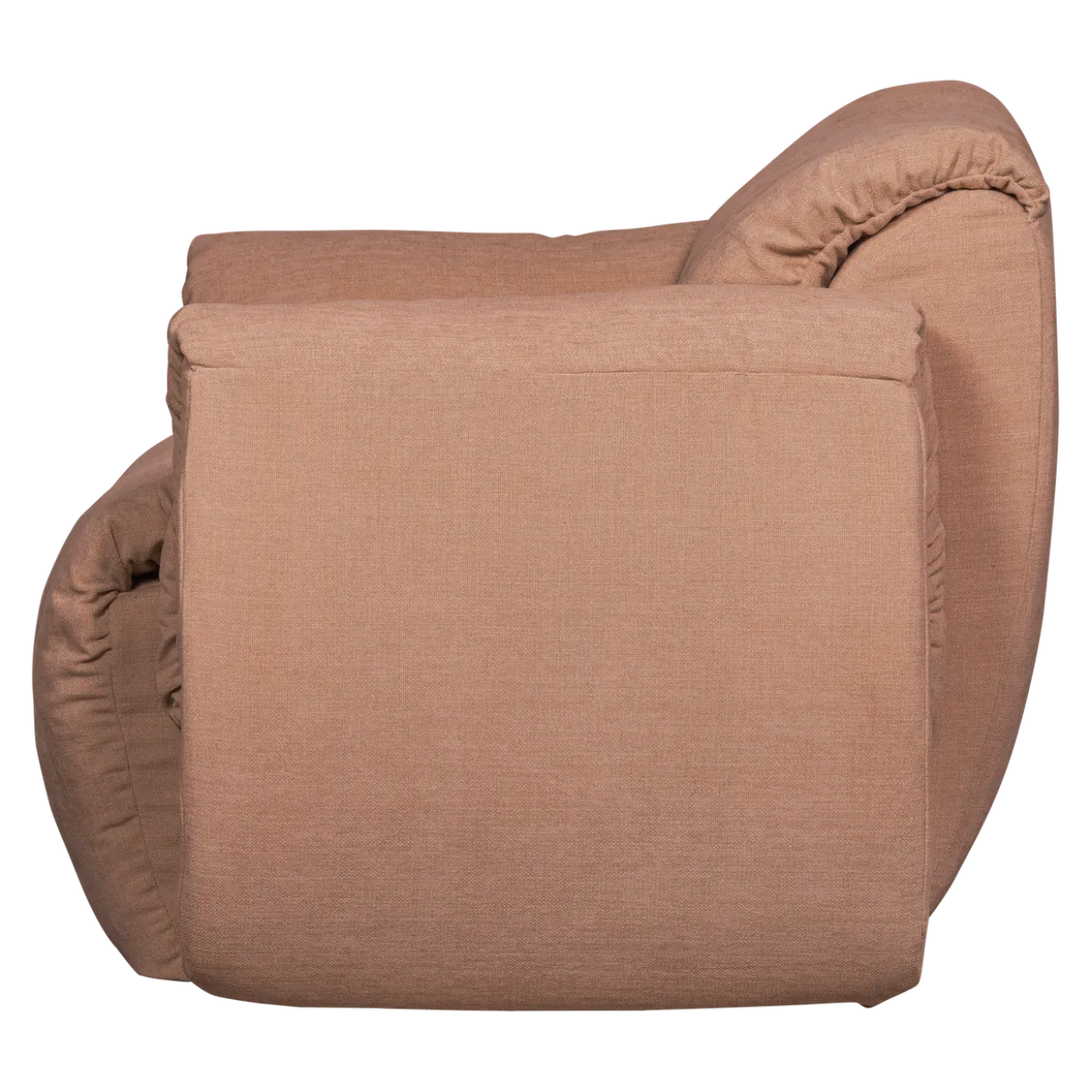 Baggy draaifauteuil geweven chenille oud roze