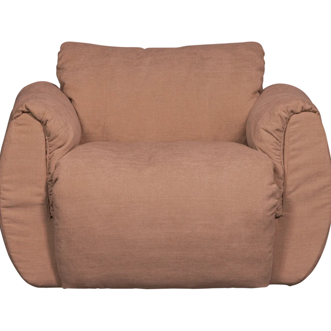 Baggy draaifauteuil geweven chenille oud roze