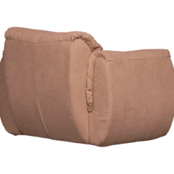 Baggy draaifauteuil geweven chenille oud roze