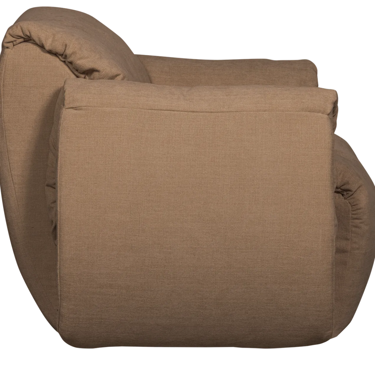 Baggy draaifauteuil geweven chenille bruin