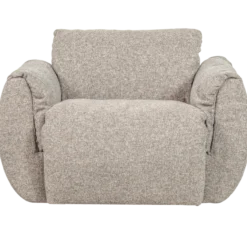 Baggy draaifauteuil geweven stof naturel melange