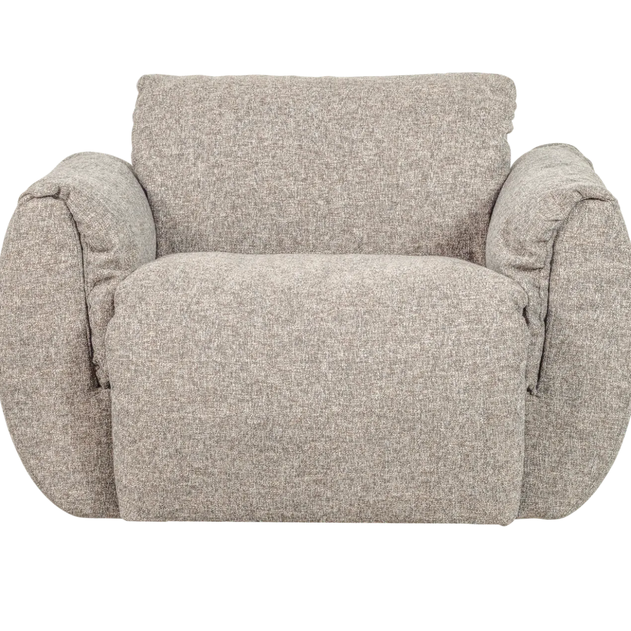Baggy draaifauteuil geweven stof naturel melange