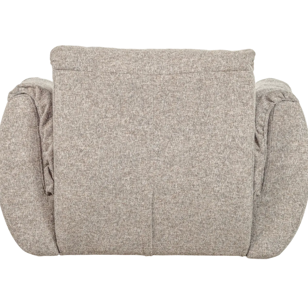 Baggy draaifauteuil geweven stof naturel melange
