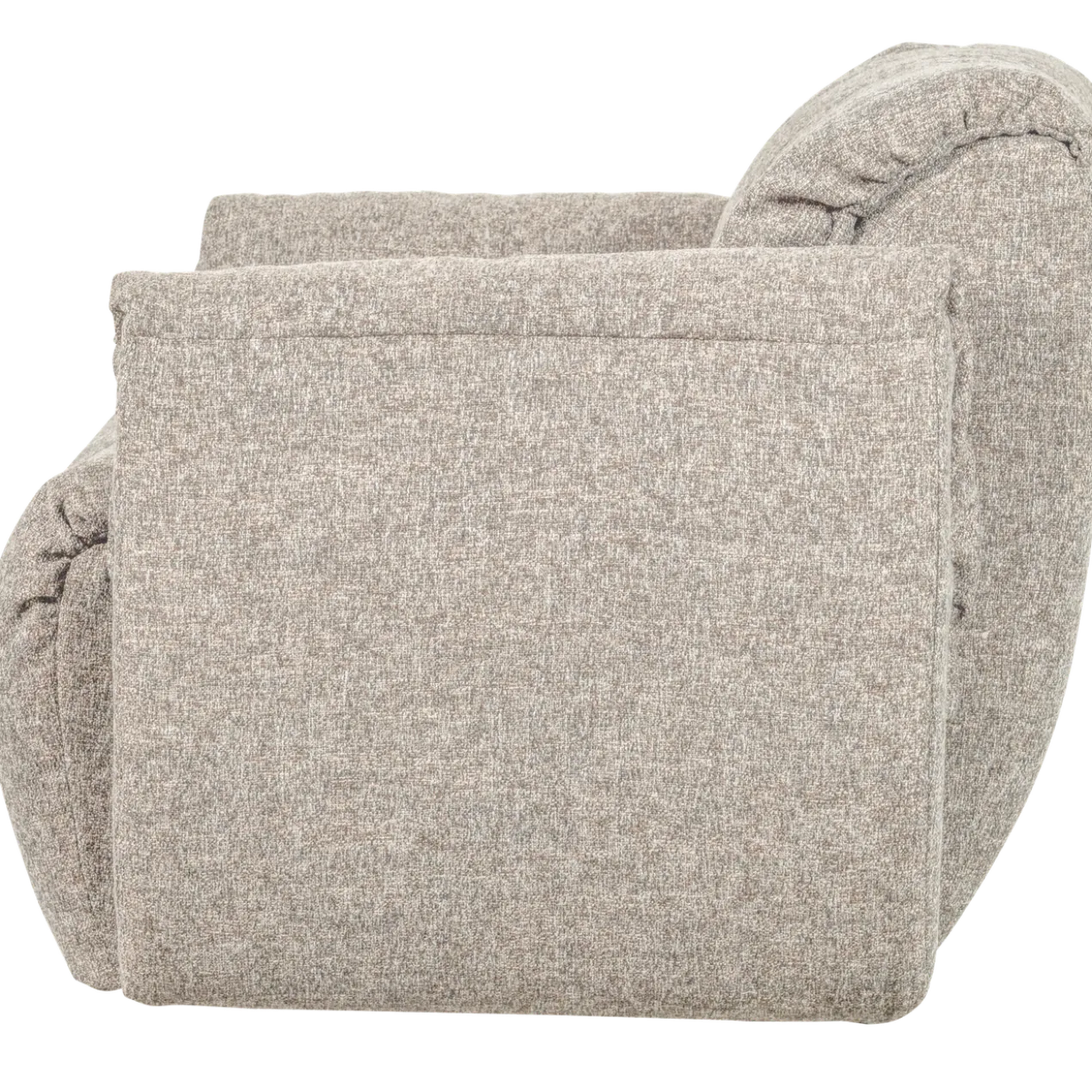 Baggy draaifauteuil geweven stof naturel melange
