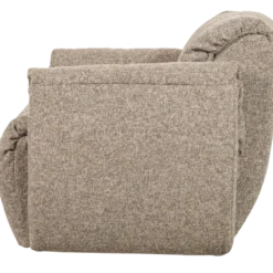 Baggy draaifauteuil geweven stof bruin melange