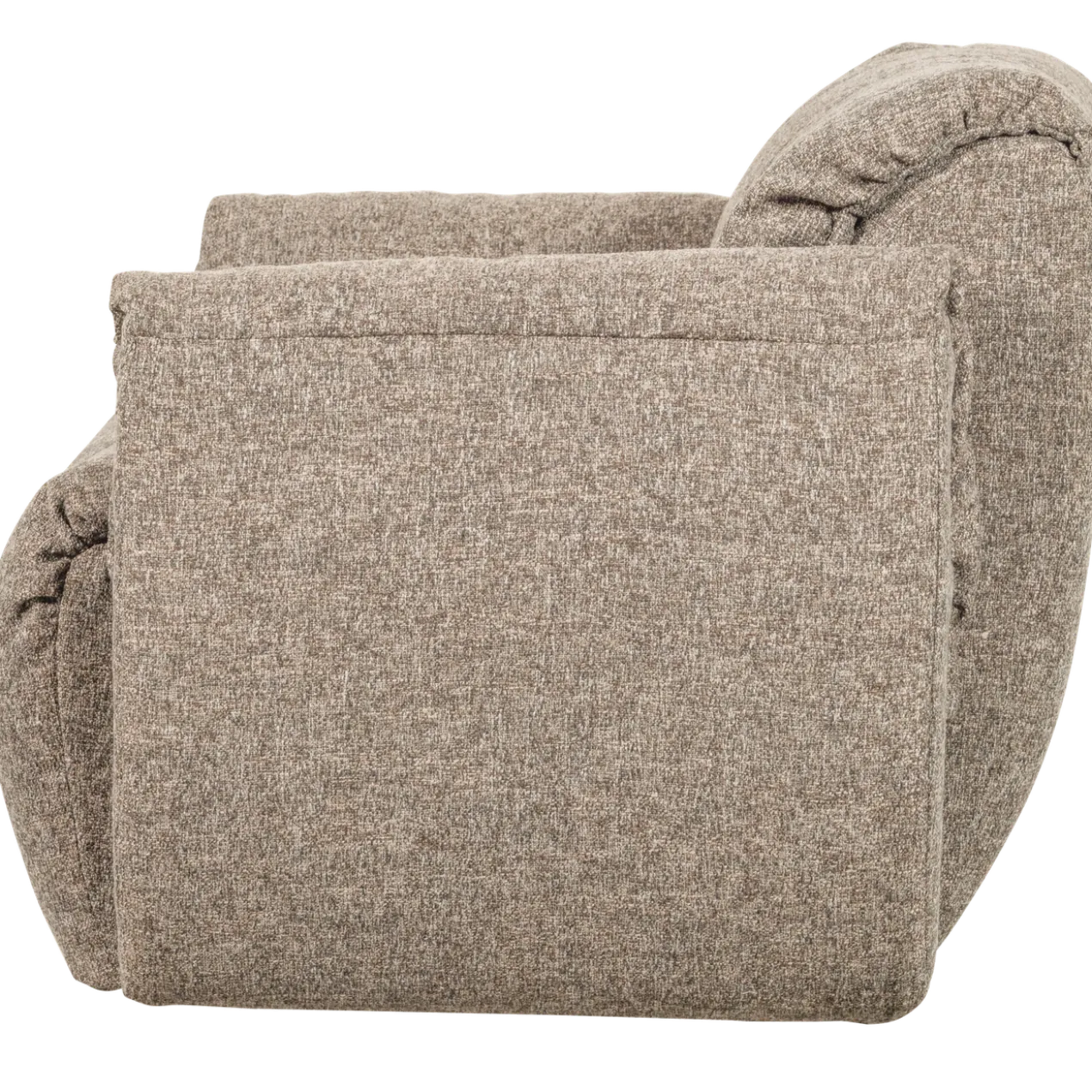 Baggy draaifauteuil geweven stof bruin melange