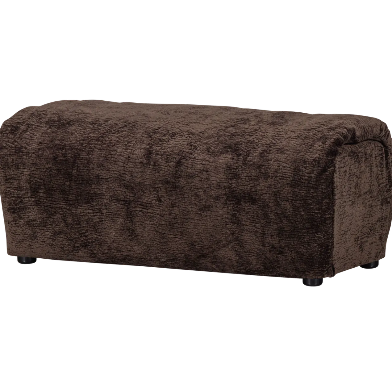 Baggy hocker 3d chenille donkerbruin
