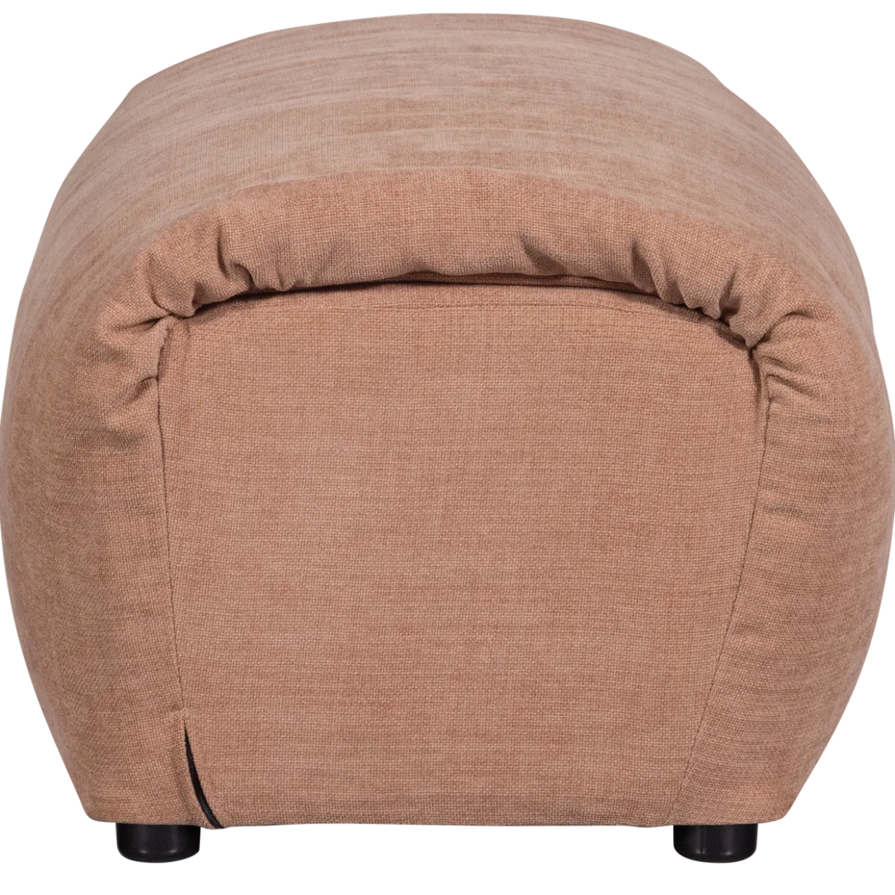 Baggy hocker geweven chenille oud roze