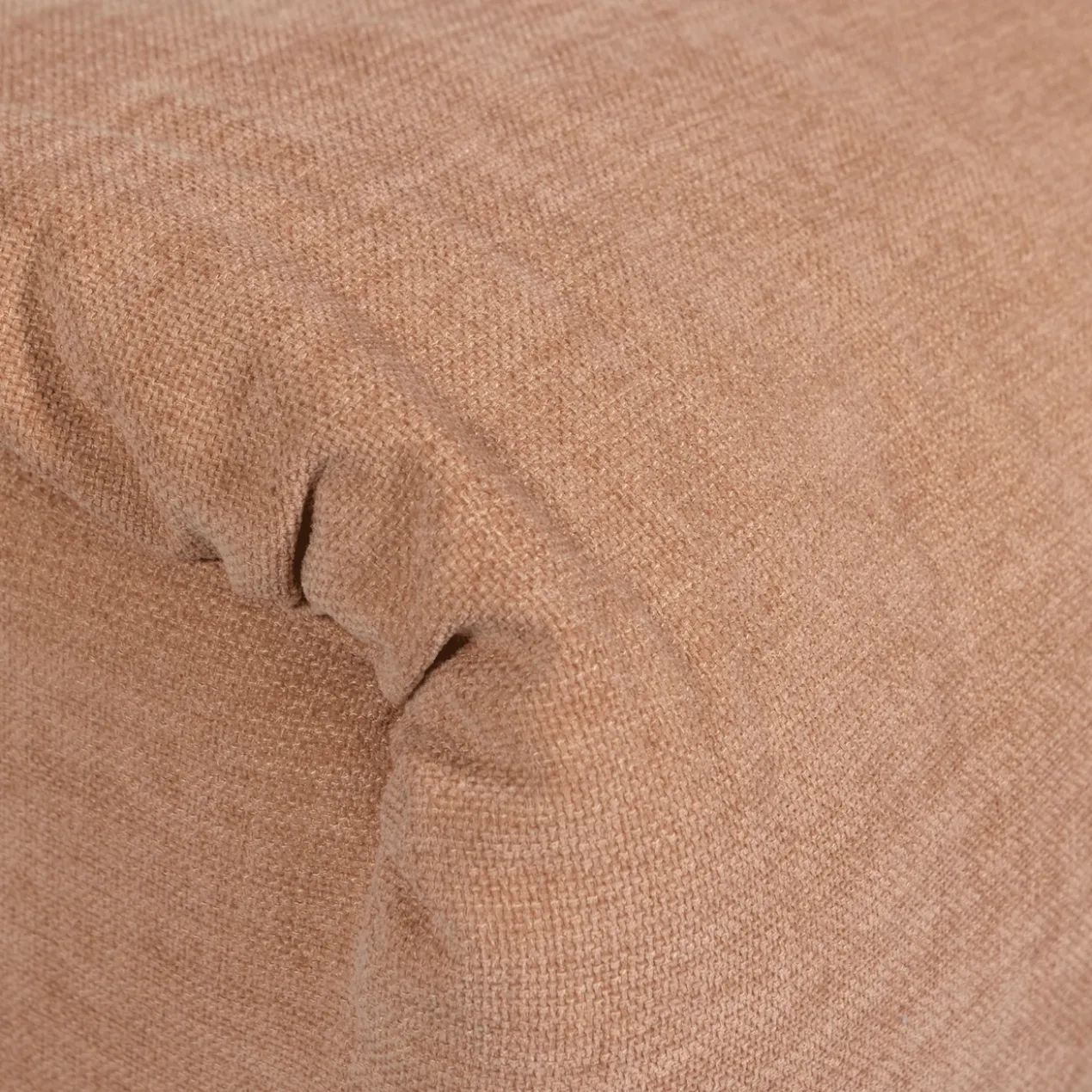 Baggy hocker geweven chenille oud roze