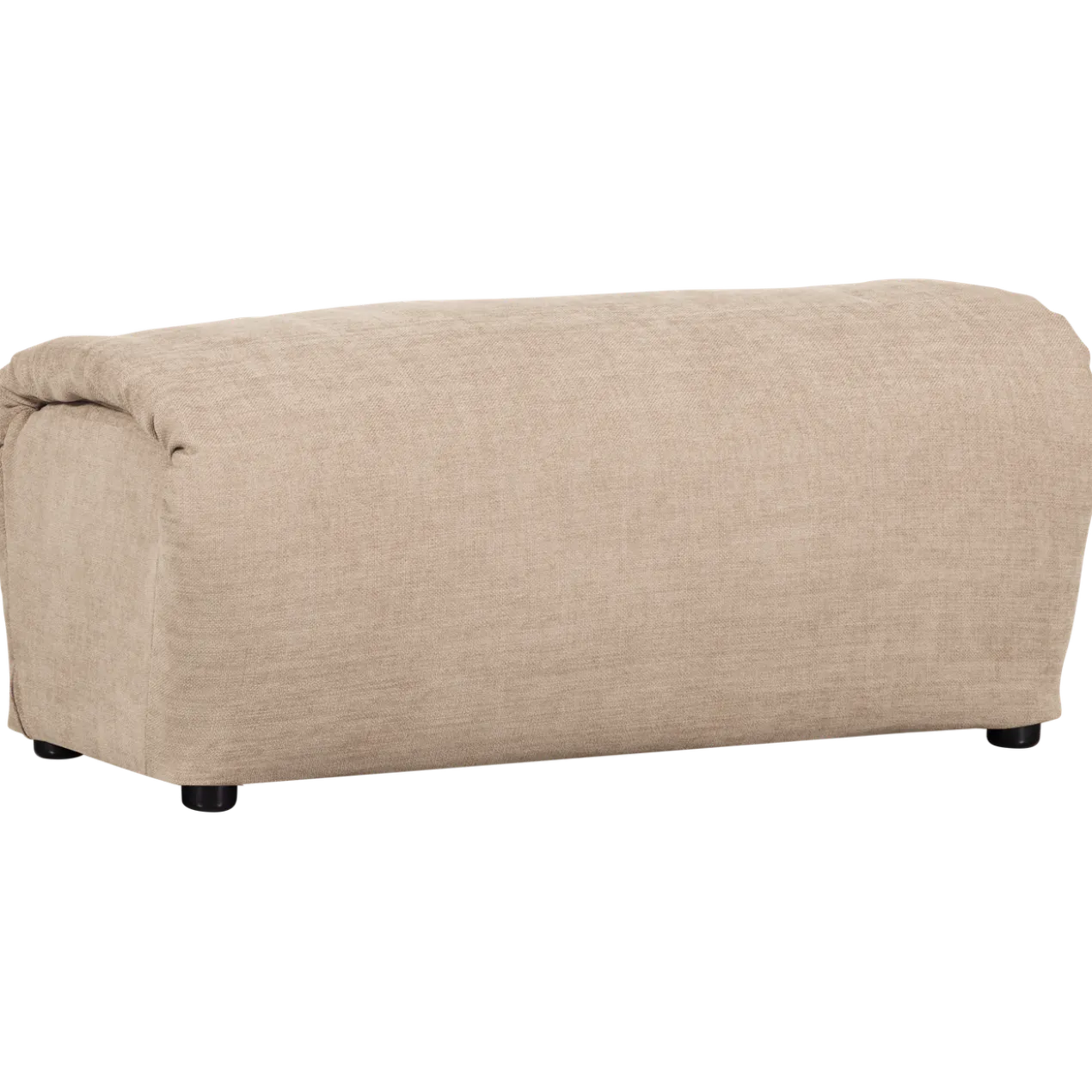Baggy hocker geweven chenille zand