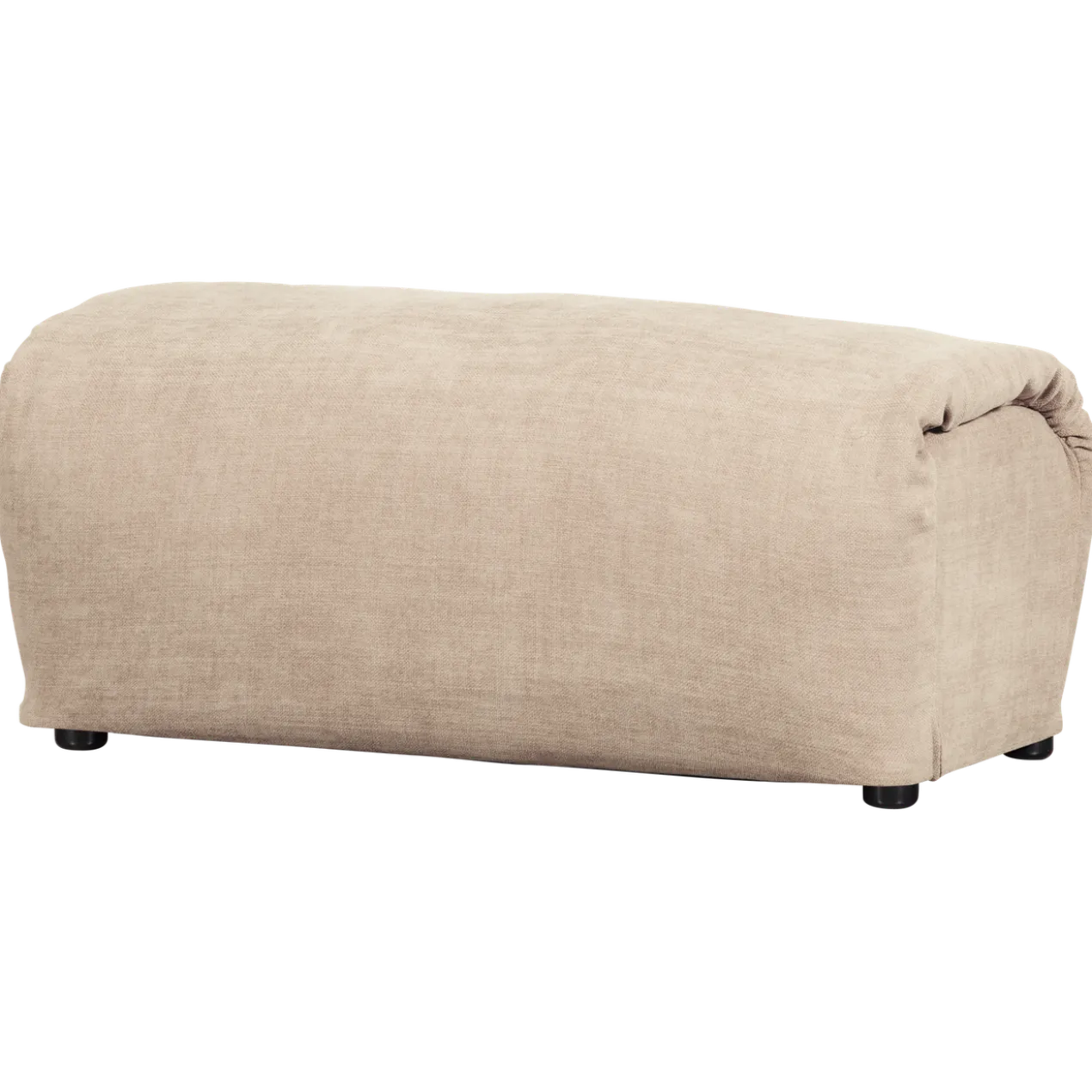 Baggy hocker geweven chenille zand