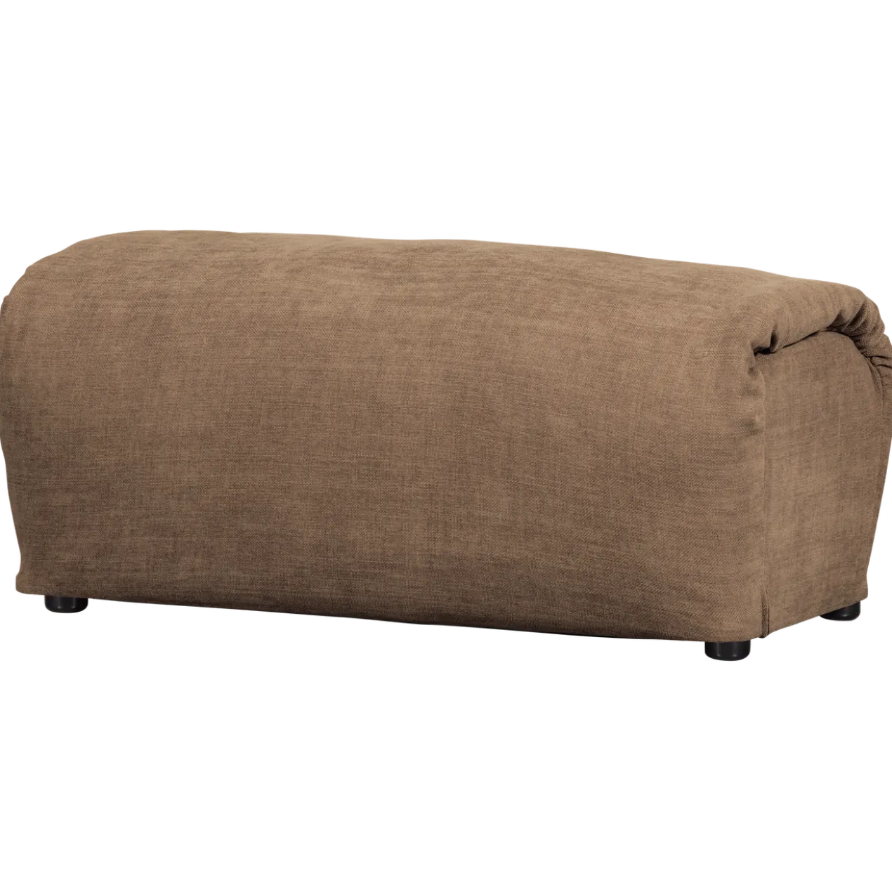 Baggy hocker geweven chenille bruin