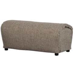 Baggy hocker geweven stof bruin melange