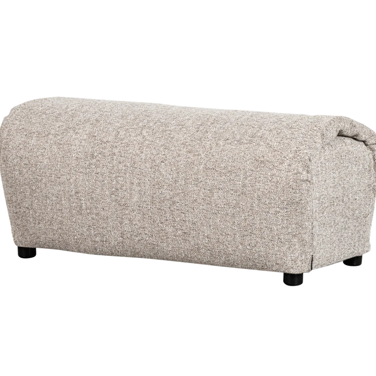 Baggy hocker geweven stof naturel melange