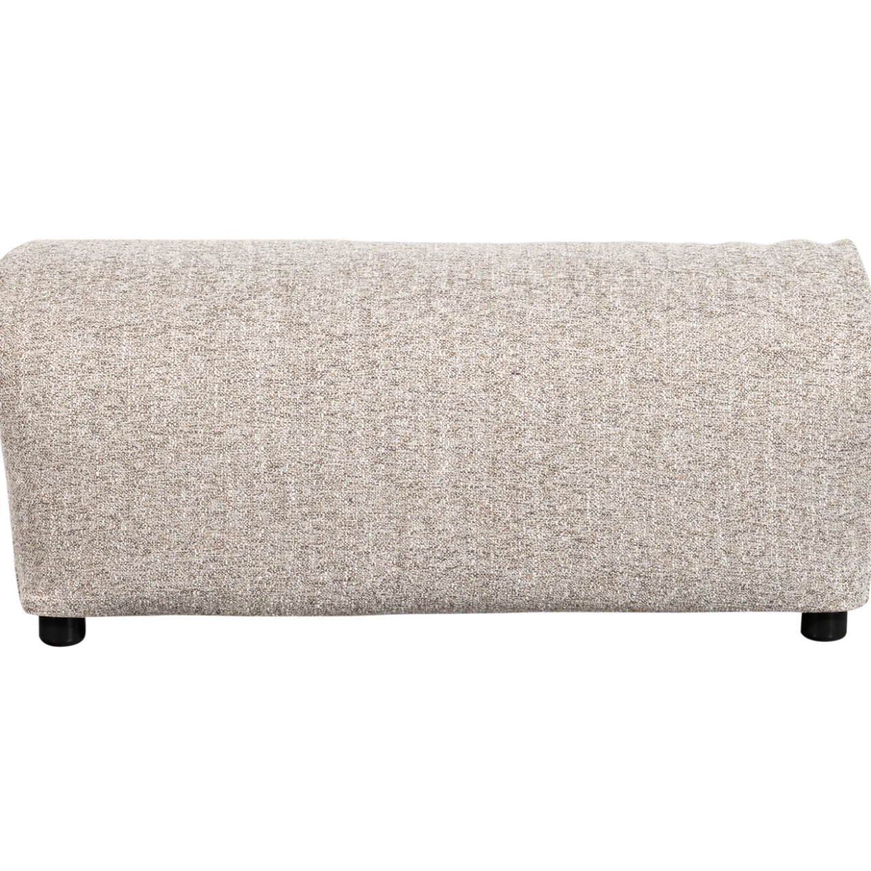 Baggy hocker geweven stof naturel melange