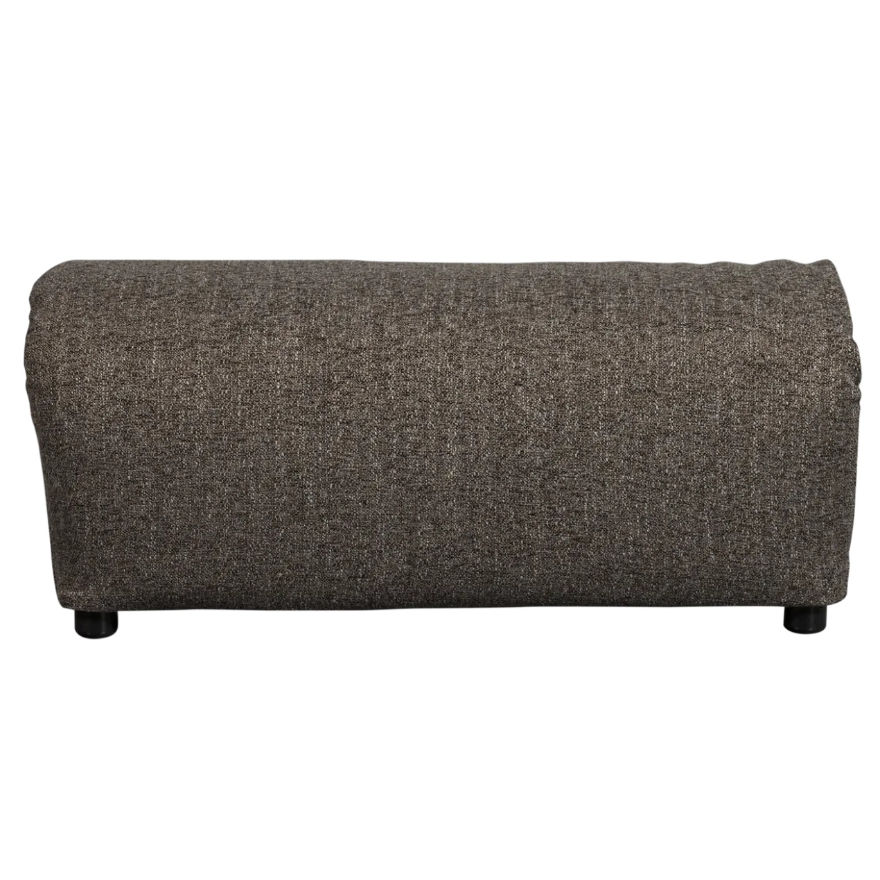 Baggy hocker geweven stof warmgrijs melange