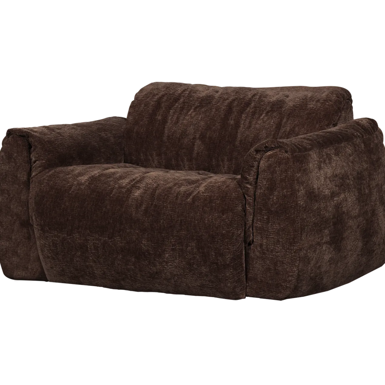 Baggy loveseat 3d chenille donkerbruin