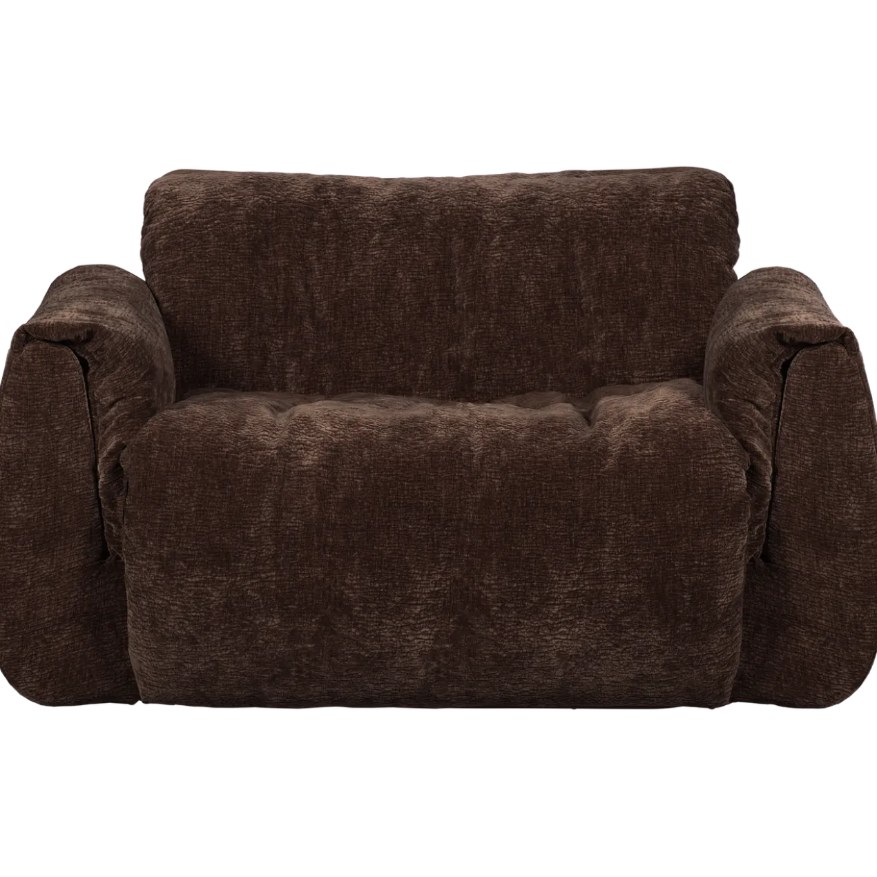 Baggy loveseat 3d chenille donkerbruin