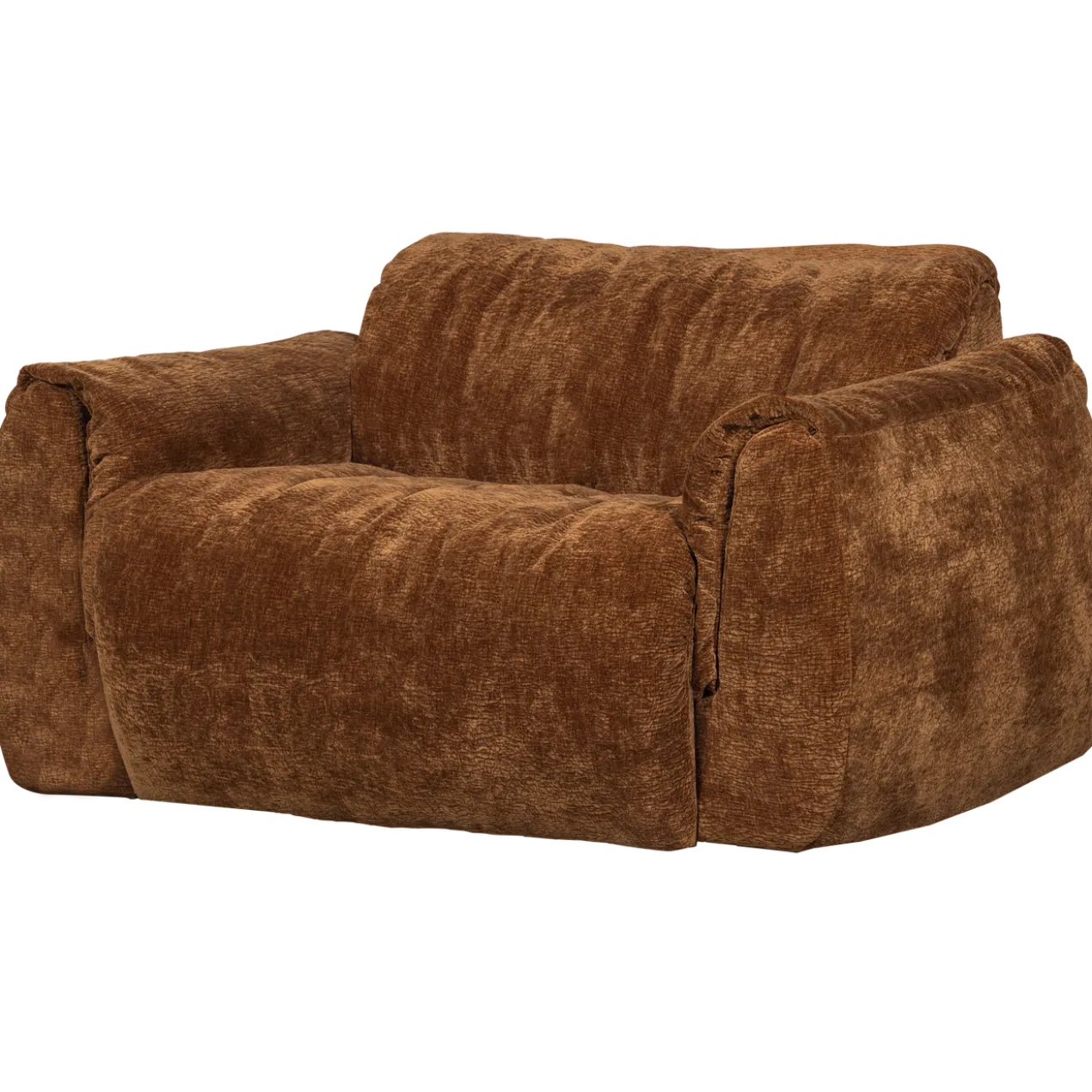 Baggy loveseat 3d chenille middenbruin