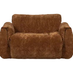 Baggy loveseat 3d chenille middenbruin