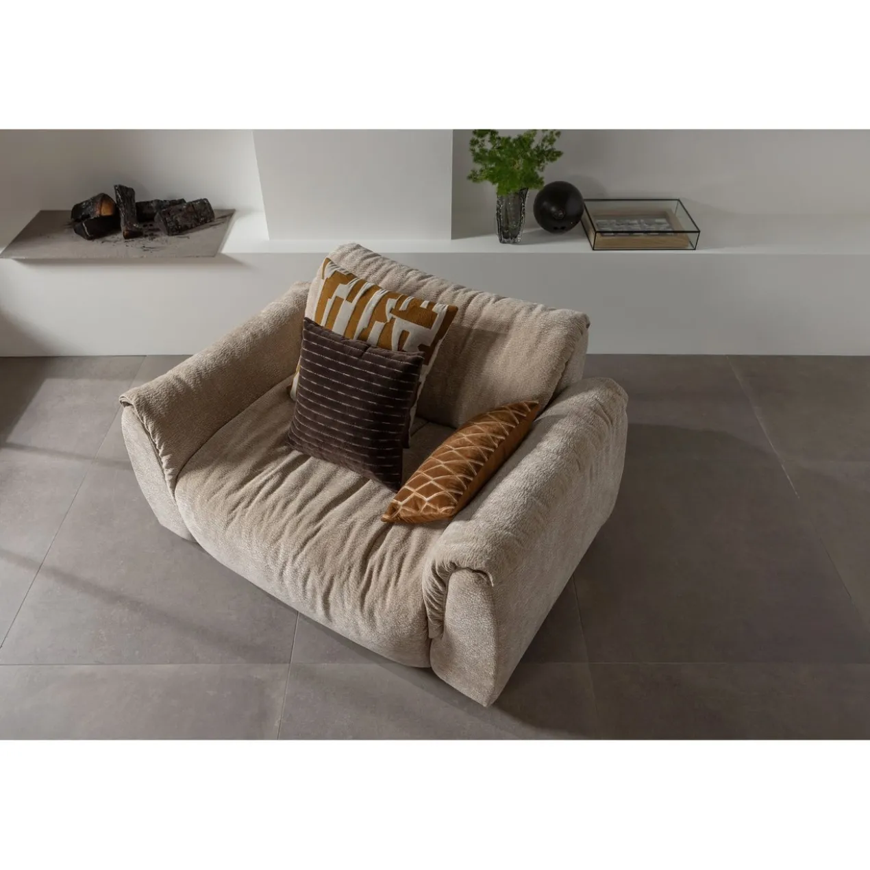 Baggy loveseat 3d chenille zand