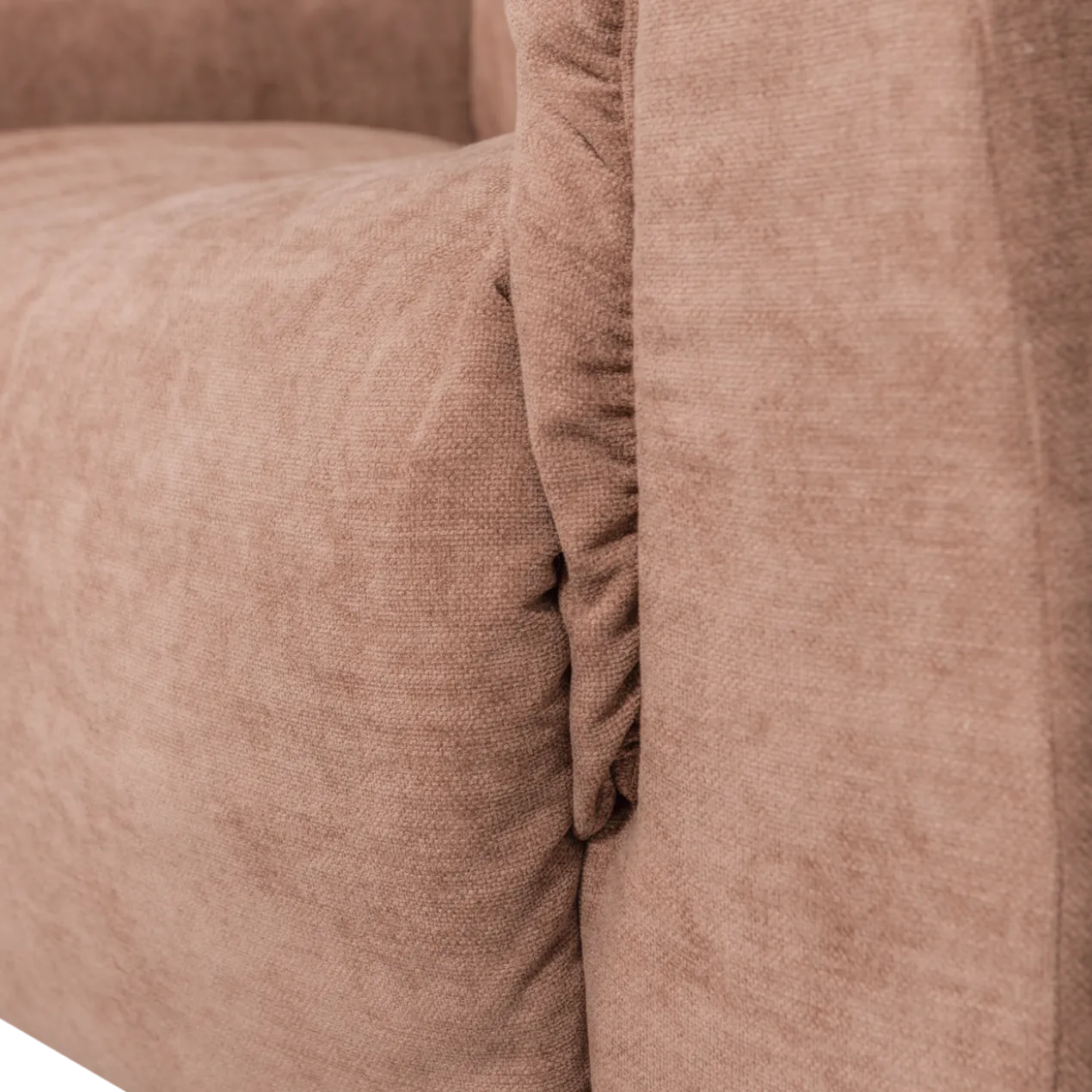 Baggy loveseat geweven chenille oud roze