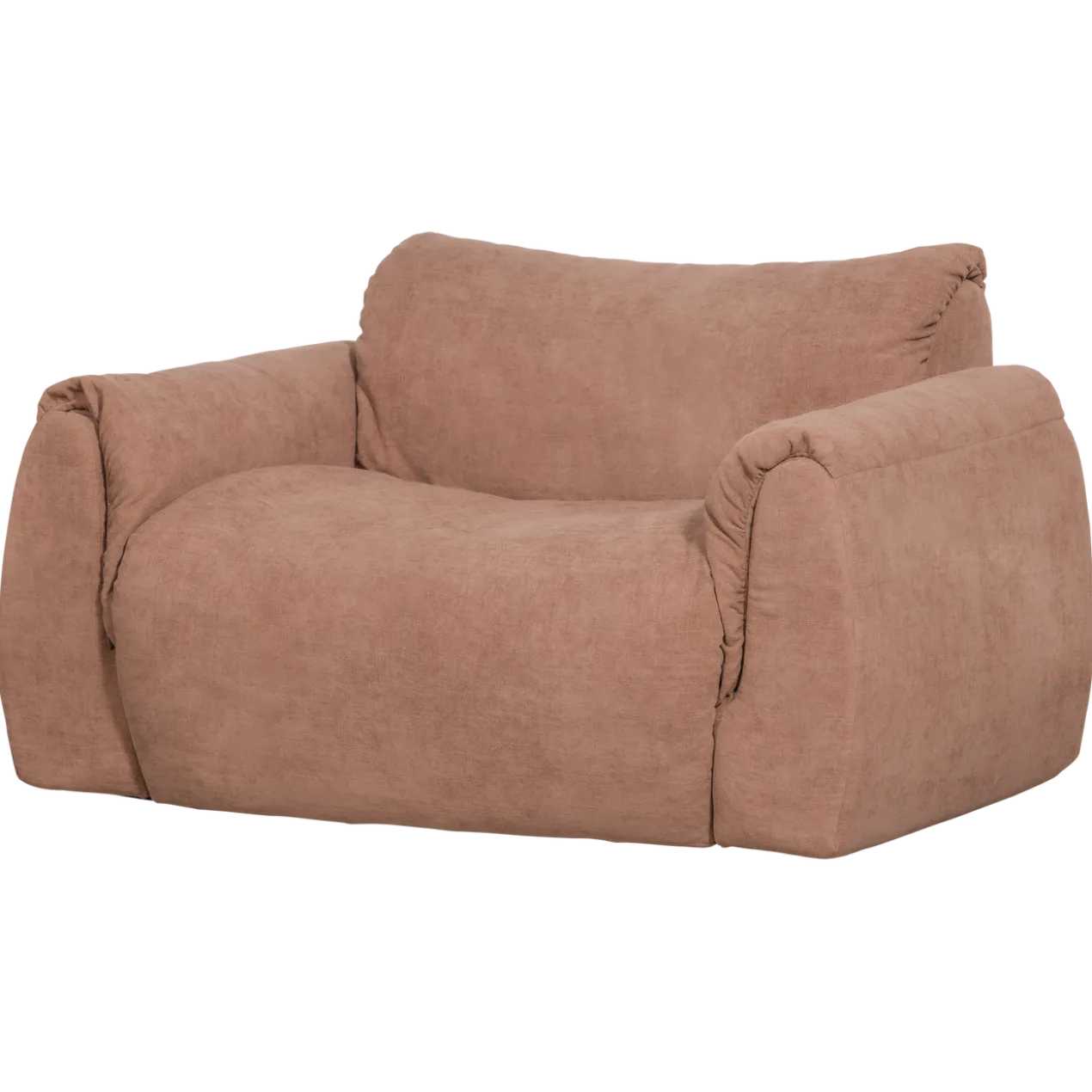 Baggy loveseat geweven chenille oud roze