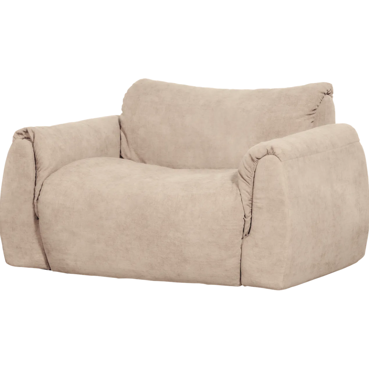Baggy loveseat geweven chenille zand