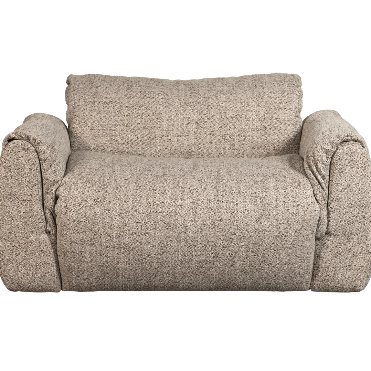 Baggy loveseat geweven stof bruin melange