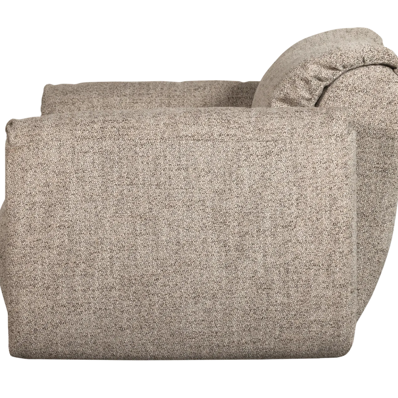 Baggy loveseat geweven stof bruin melange