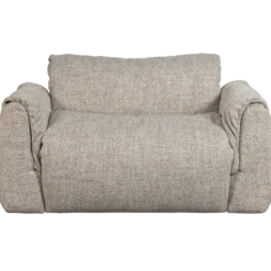 Baggy loveseat geweven stof naturel melange