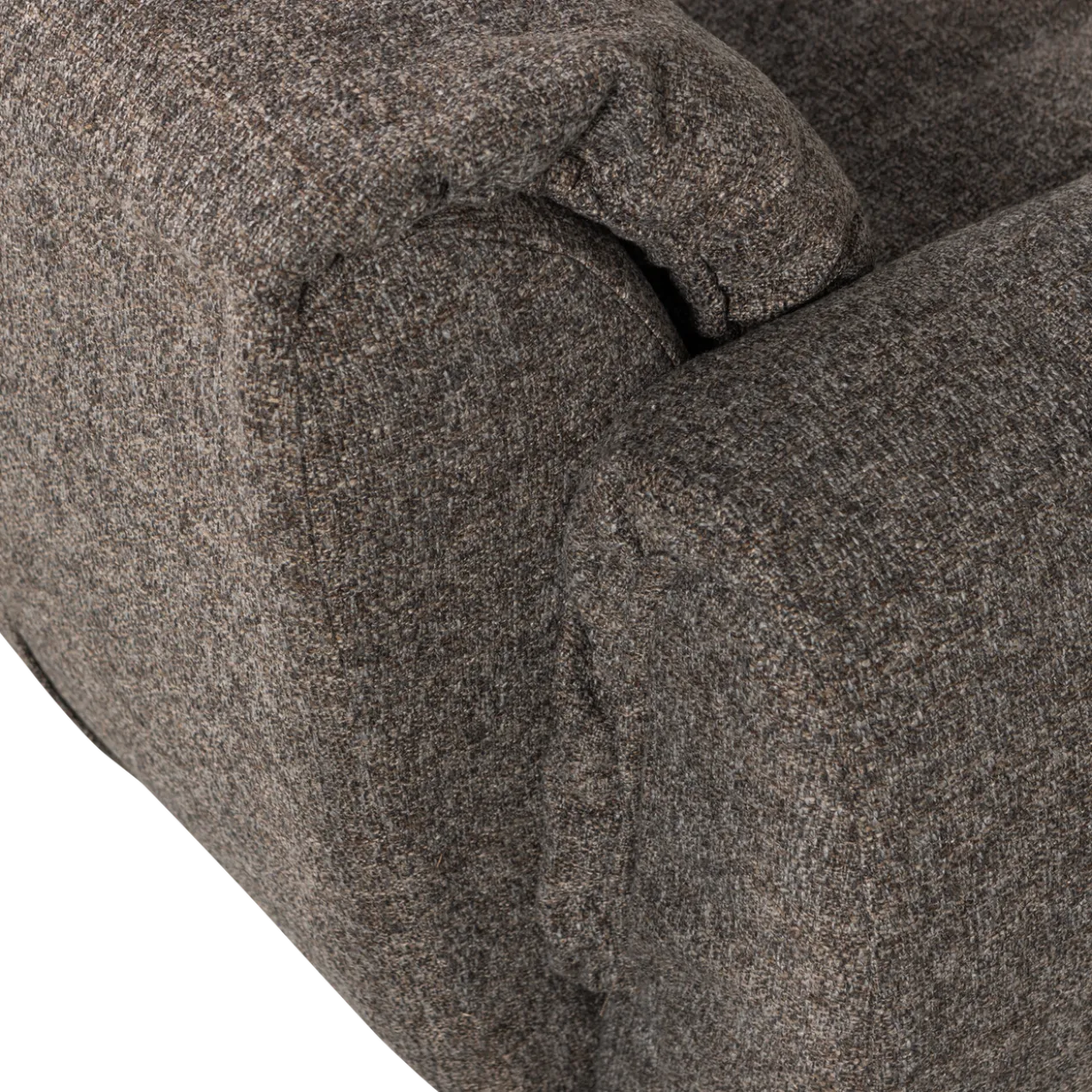 Baggy loveseat geweven stof warmgrijs melange