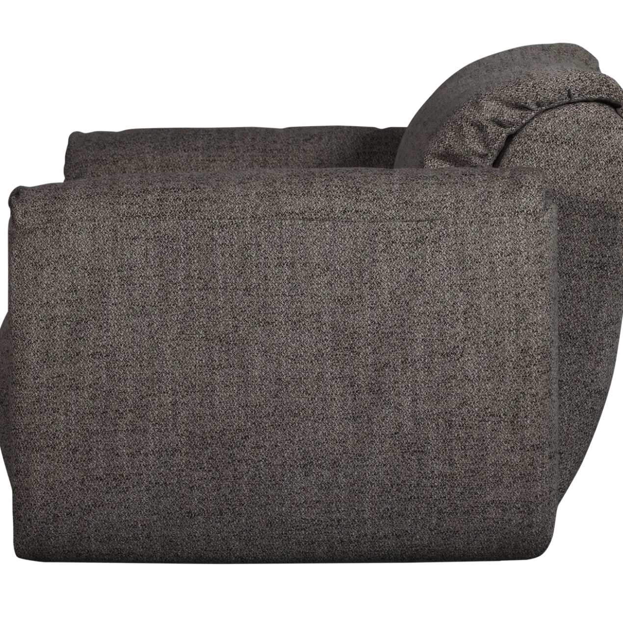 Baggy loveseat geweven stof warmgrijs melange