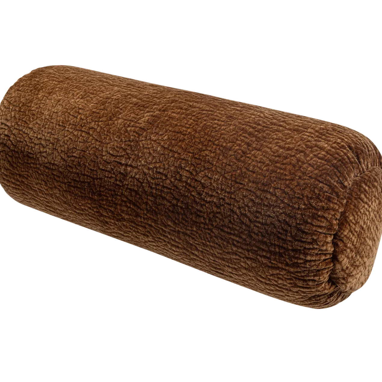 Baggy rolkussen 50xo23 cm 3d chenille middenbruin