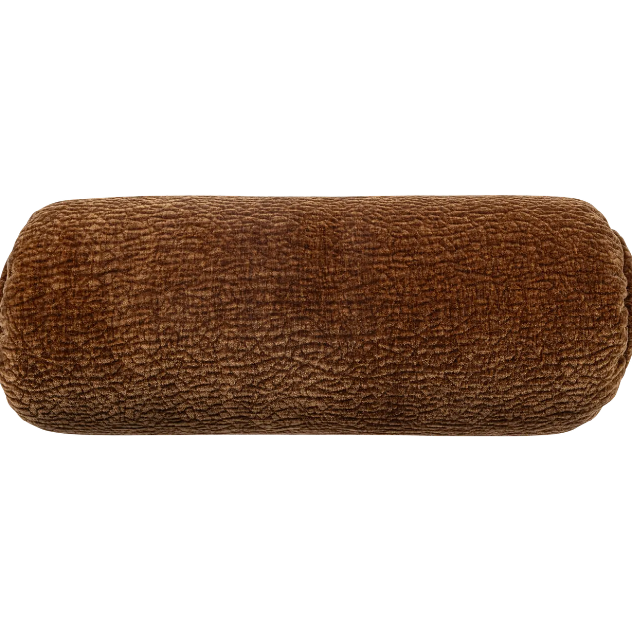 Baggy rolkussen 50xo23 cm 3d chenille middenbruin