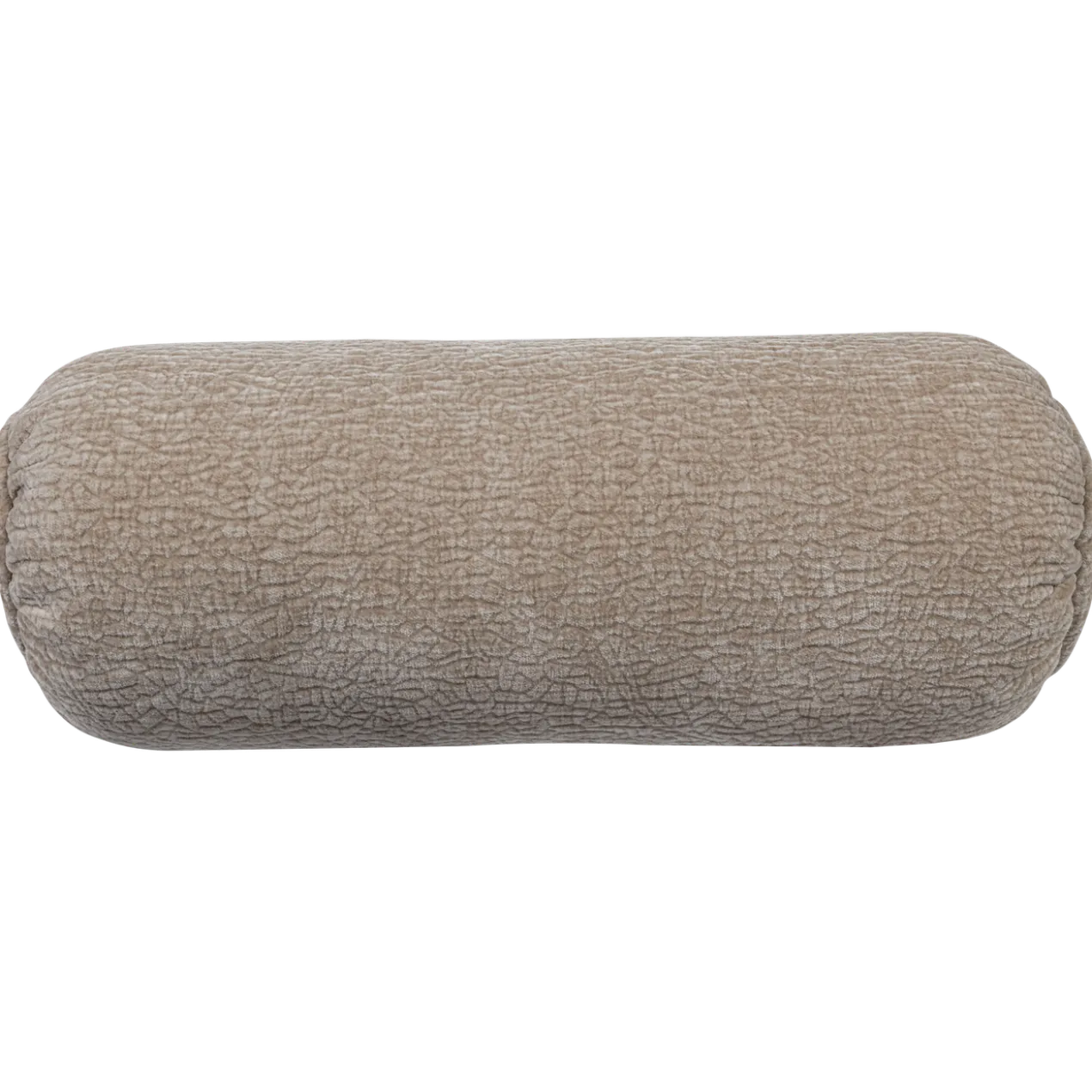 Baggy rolkussen 50xo23 cm 3d chenille zand