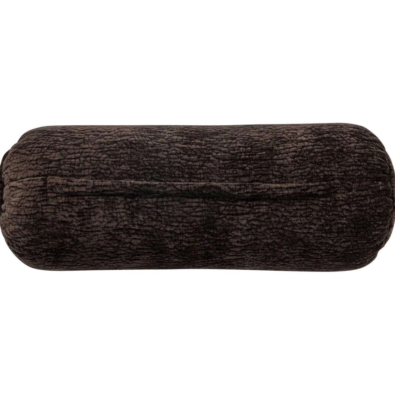 Baggy rolkussen 50xo23 cm 3d chenille donkerbruin